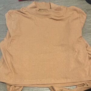 Women's Tan Ribbed Top